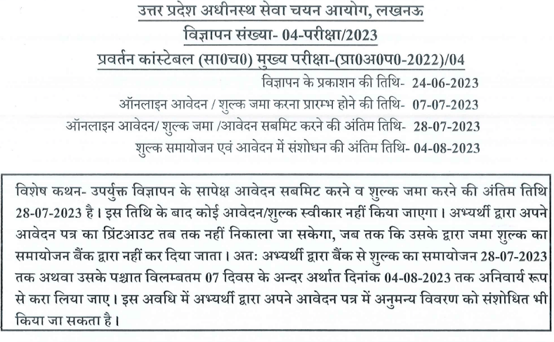 UPSSSC Enforcement Constable Recruitment 2023 Exam / यूपीएसएसएससी एनफोर्समेंट कांस्टेबल भर्ती 2023: 477 पदों के लिए ऑनलाइन आवेदन करें 2 image 55