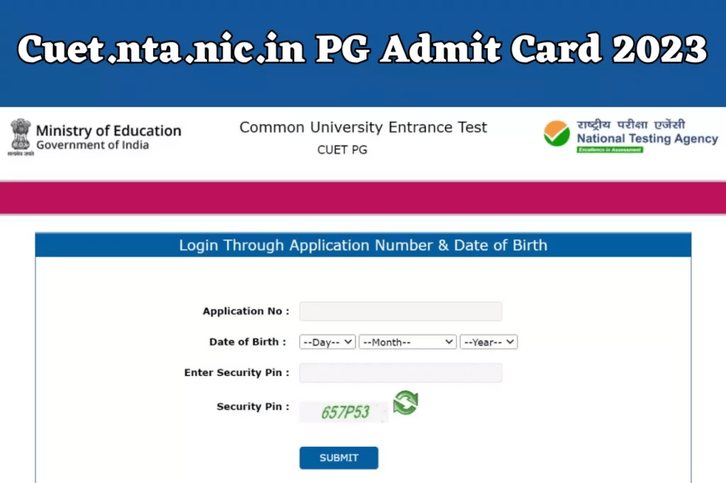NTA CUET PG 2023 Admission Test Admit Card / Check Exam City /एनटीए क्यूईटी पीजी 2023 प्रवेश परीक्षा प्रवेश पत्र 2 image 7